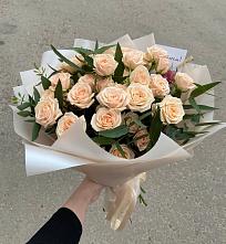 Букет Кремовые розы Латте в Засечном