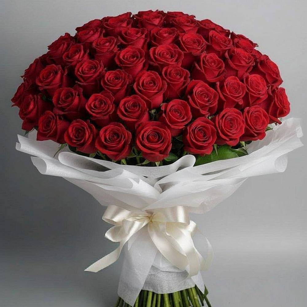 Букет 101 Красная роза Блэк Мэджик в Засечном
