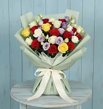 Букет цветов из:  Розы в Засечном
