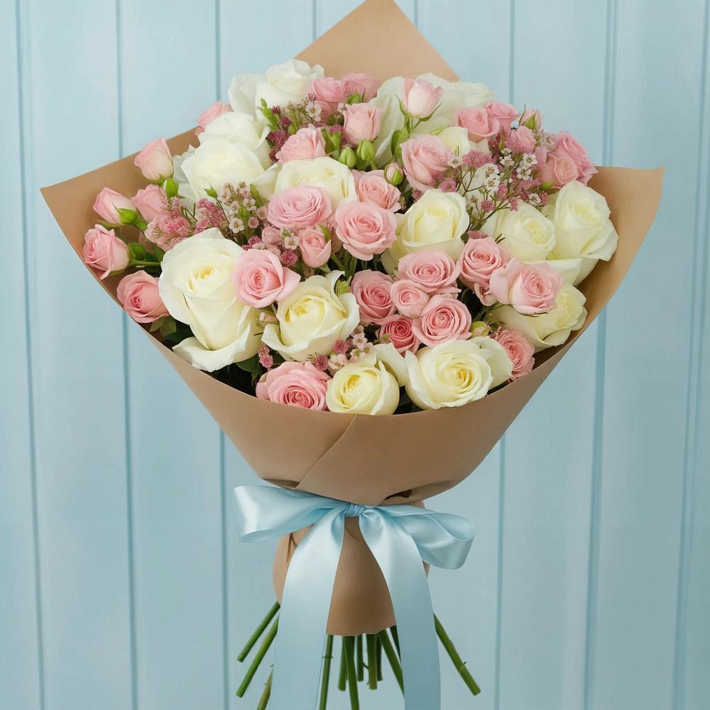 Букет цветов из: Розы в Засечном