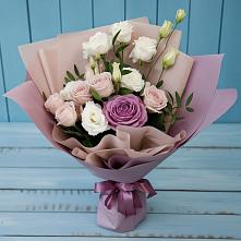 Букет цветов из:  Розы и Лизиантусы #REPLACE_PRED# Засечном