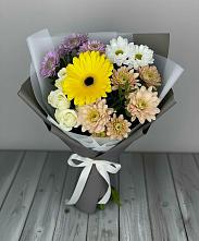 Букет цветов из:  Розы, Герберы и Хризантемы #REPLACE_PRED# Засечном