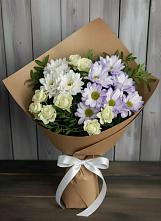 Букет цветов из:  Хризантемы и Розы в Засечном