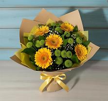 Букет цветов из:  Герберы и Хризантемы #REPLACE_PRED# Засечном