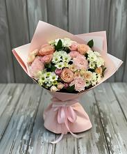 Букет цветов из:  Гвоздики, Розы и Хризантемы в Засечном