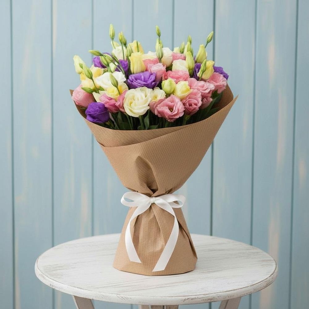 Букет цветов из: Лизиантусы в Засечном