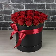 Цветочная композиция из Розы в шляпной коробке в Засечном