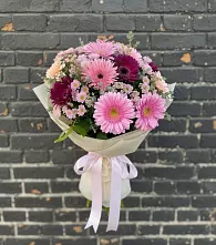 Букет цветов из:  Герберы и Хризантемы в Засечном