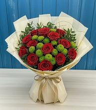 Букет цветов из:  Розы и Хризантемы в Засечном