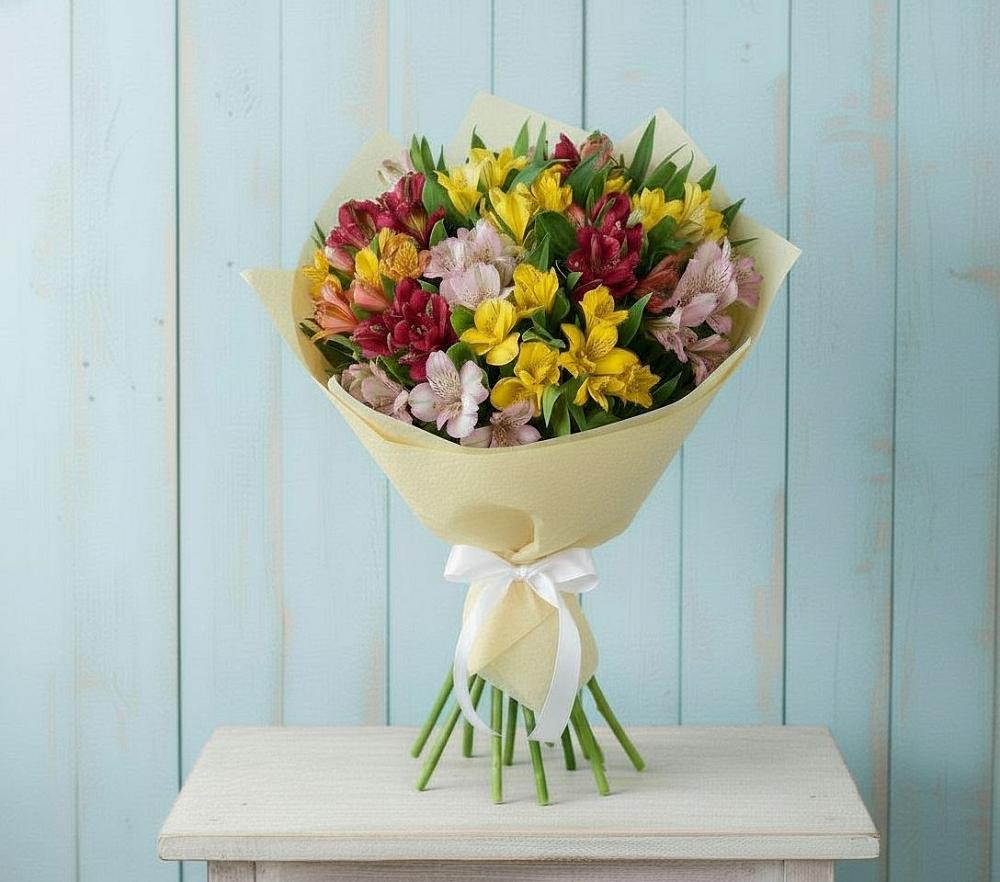 Букет цветов из: Альстромерии в Засечном