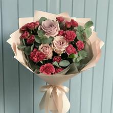 Букет цветов из:  Гвоздики и Розы в Засечном