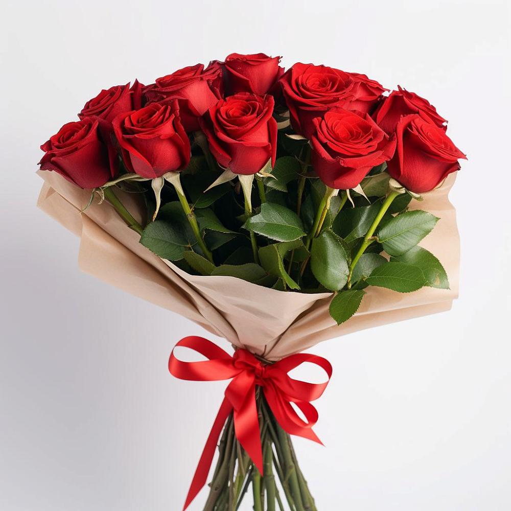 Букет 11 Красных роз Эдлесс Лав в Засечном