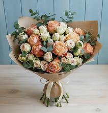 Букет цветов из:  Альстромерии и Розы в Засечном
