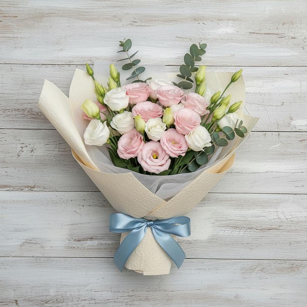 Букет цветов из: Лизиантусы в Засечном